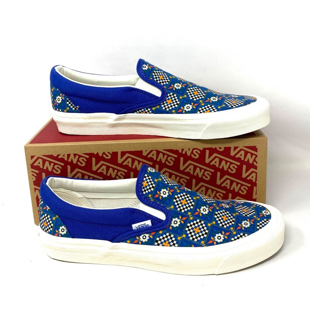 VANS Classic Slip On 98DX Low Canvas Blue Sneakers Skate Women’s VN0A5KX8B0S - Picture 3 of 10